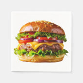 Serviette En Papier SlipperyJoe's mouthwatering cheeseburger crispy ba (Devant)