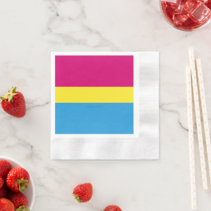 Serviette En Papier SlipperyJoe's pansexual pride flag gender-blind pi