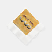 Serviette En Papier SlipperyJoe's petit ours mot orange-brun pro (Coin)