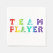 Serviette En Papier SlipperyJoe's Team Player mots gradient rainbow c (Devant)