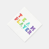 Serviette En Papier SlipperyJoe's Team Player mots gradient rainbow c (Coin)