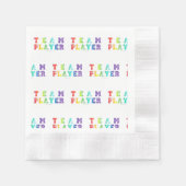 Serviette En Papier SlipperyJoe's Team Player mots gradient rainbow c (Devant)