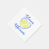Serviette En Papier Slogan Slava La gloire ukrainienne au coeur de l'U (Coin)