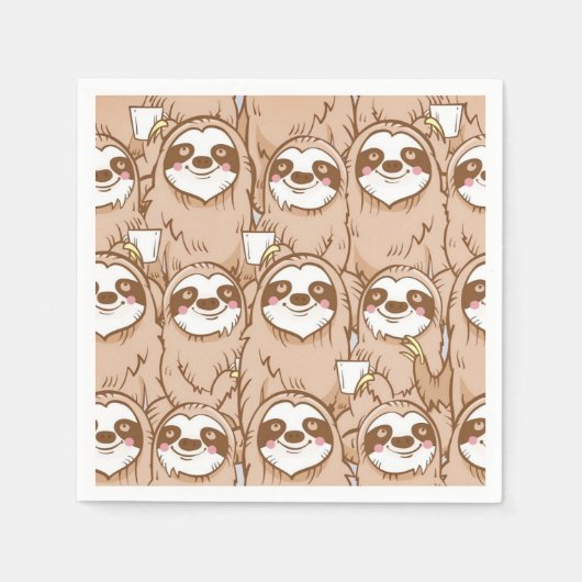 Serviette En Papier Sloth (Devant)