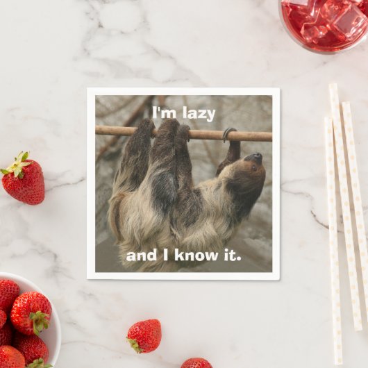 Serviette En Papier Sloth (En situation)