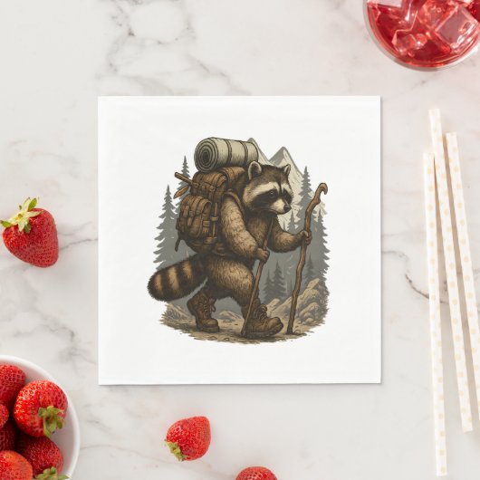 Serviette En Papier Sloth Camping Randonnée (En situation)