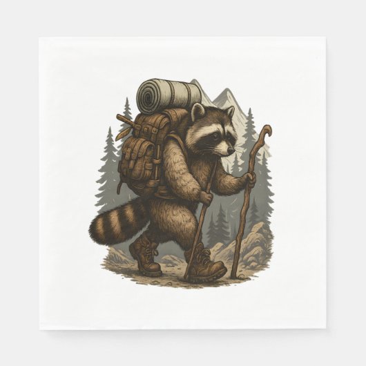 Serviette En Papier Sloth Camping Randonnée (Devant)