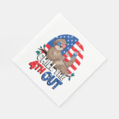 Serviette En Papier Sloth Chill 4th out Patriotic USA (Coin)