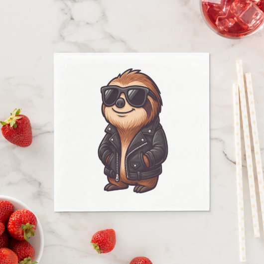 Serviette En Papier Sloth Chill Mood (En situation)