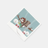 Serviette En Papier Sloth Christmas (Coin)