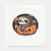 Serviette En Papier Sloth citrouille Halloween autocollant Surdimensio (Devant)