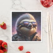 Serviette En Papier Sloth Cyberpunk (En situation)