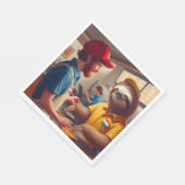 Serviette En Papier Sloth Fast Food Worker (Coin)