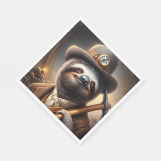 Serviette En Papier Sloth Gold Miner (Coin)