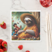 Serviette En Papier Sloth Grand-mère (En situation)