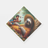 Serviette En Papier Sloth Grand-mère (Coin)