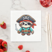 Serviette En Papier Sloth Halloween Pirate Enfants Femmes Hommes Sloth (En situation)
