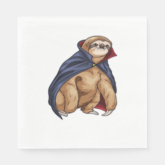 Serviette En Papier Sloth Halloween Vampire classique T-shirt (Devant)
