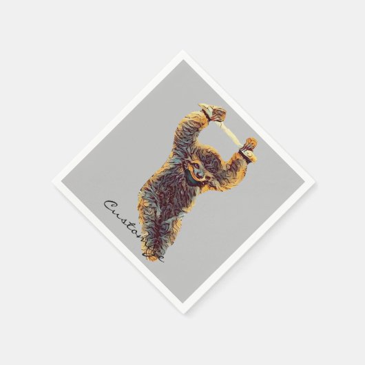 Serviette En Papier Sloth Hanging Out Thunder_Cove (Coin)
