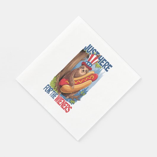 Serviette En Papier Sloth Hot Dog 4 juillet BBQ (Coin)
