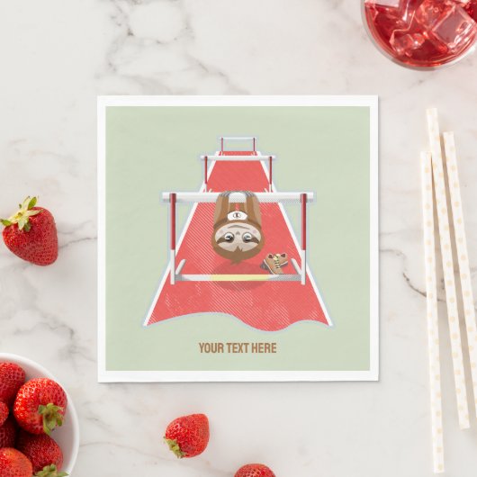 Serviette En Papier Sloth Hurdles course atheletics (En situation)