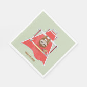 Serviette En Papier Sloth Hurdles course atheletics (Coin)