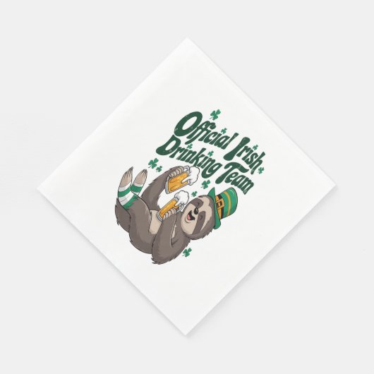 Serviette En Papier Sloth Irish Drinking St Patrick's Day (Coin)