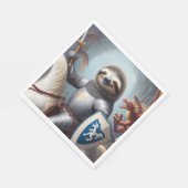Serviette En Papier Sloth Knight Fighting Dragons (Coin)
