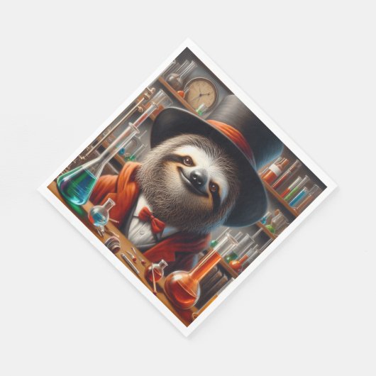 Serviette En Papier Sloth Mad Scientifique (Coin)