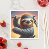 Serviette En Papier Sloth Ninja (En situation)