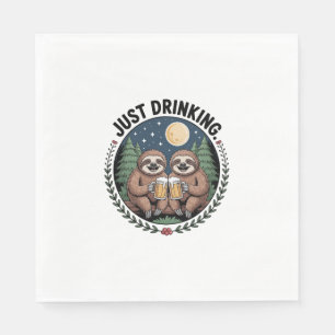 Serviette En Papier Sloth Randonnée avec l'équipe de boisson