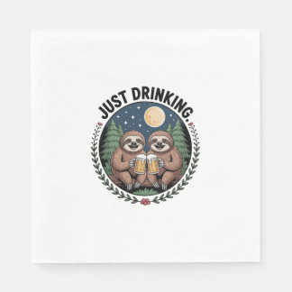 Serviette En Papier Sloth Randonnée avec l'équipe de boisson