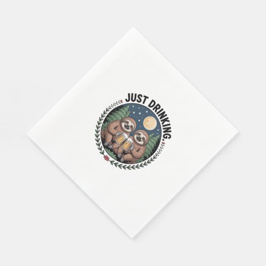 Serviette En Papier Sloth Randonnée avec l'équipe de boisson (Coin)