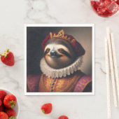 Serviette En Papier Sloth Renaissance King (En situation)