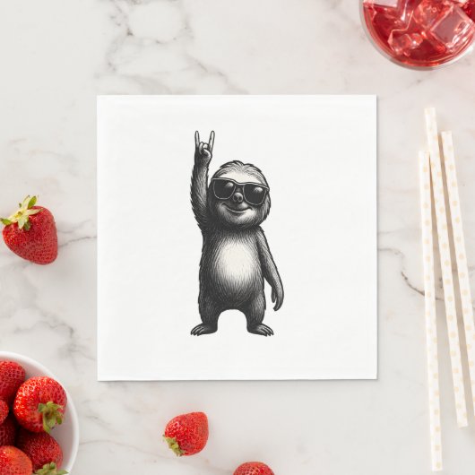 Serviette En Papier Sloth Rocking Dance (En situation)