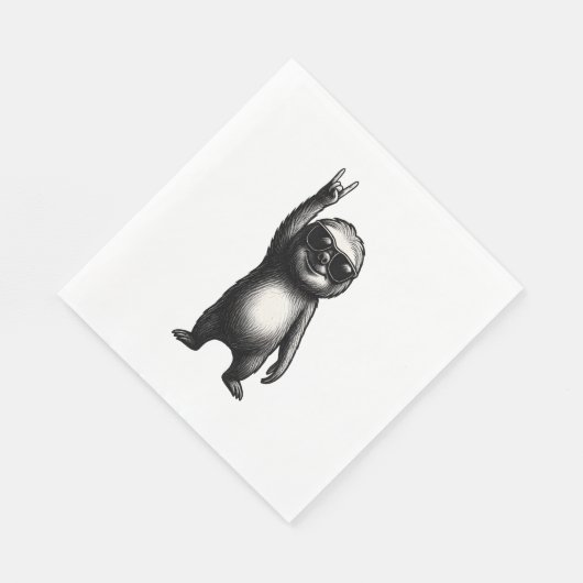 Serviette En Papier Sloth Rocking Dance (Coin)