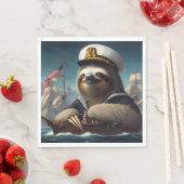 Serviette En Papier Sloth Sailor (En situation)