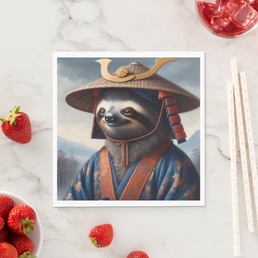 Serviette En Papier Sloth Samurai (En situation)