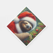 Serviette En Papier Sloth Santa Claus (Coin)