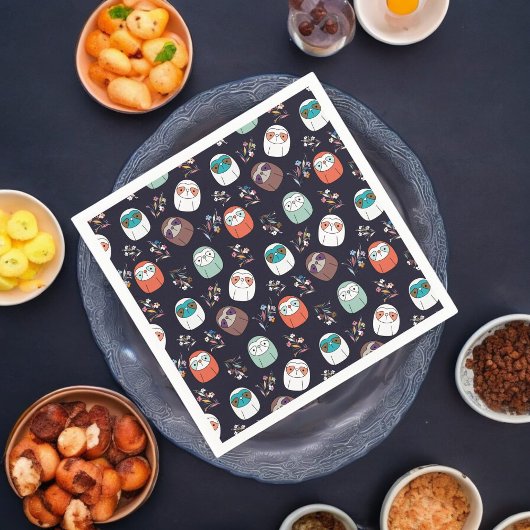 Serviette En Papier Sloth sombre