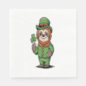 Serviette En Papier Sloth St Patrick's Day Irish Lucky (Devant)