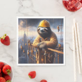 Serviette En Papier Sloth Working the High Steel (En situation)