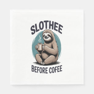 Serviette En Papier Slothee avant le café Sublimation