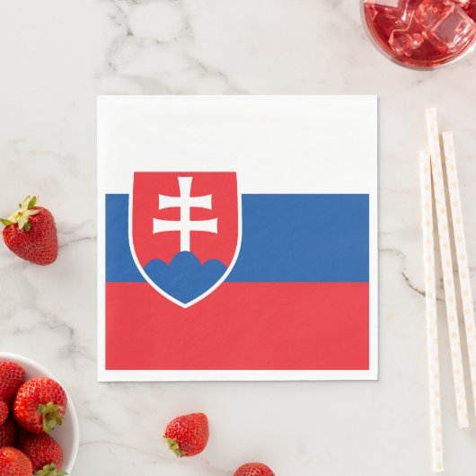 Serviette En Papier Slovakia Flag (En situation)