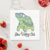 Serviette En Papier Slow Walking Club Cute Funny Turtle (En situation)