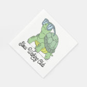 Serviette En Papier Slow Walking Club Cute Funny Turtle (Coin)
