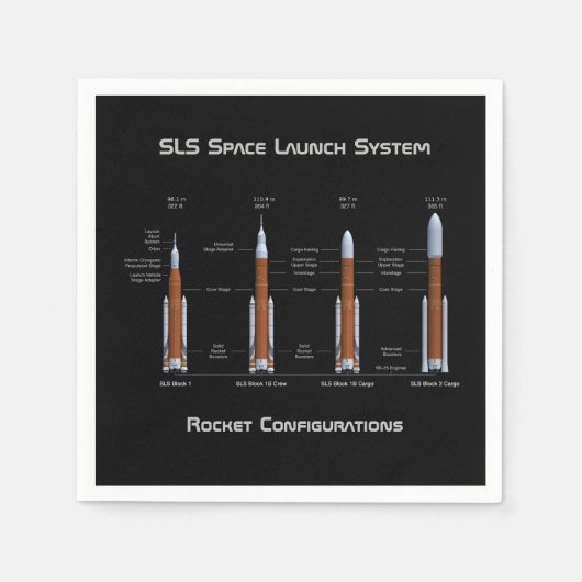 Serviette En Papier SLS Space Launch System Rockets (Devant)