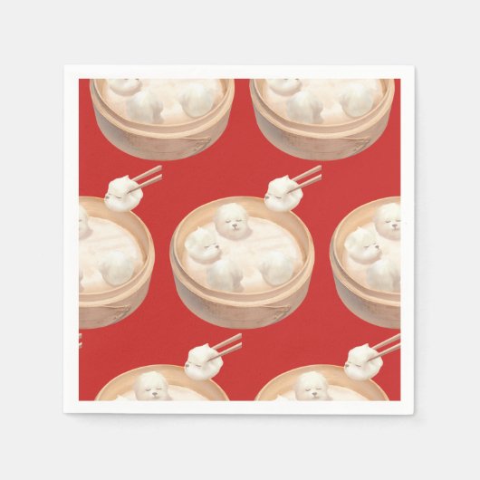 Serviette En Papier Smile Dog - Xiao Long Bao Délice (Devant)