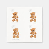 Serviette En Papier Smile slogan avec coeur d'ours brisé. (Devant)