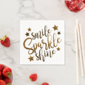 Serviette En Papier Smile Sparkle Shine Affirmations (En situation)